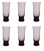 DARTINGTON CRYSTAL AURA 6 MULBERRY TALL TUMBLERS